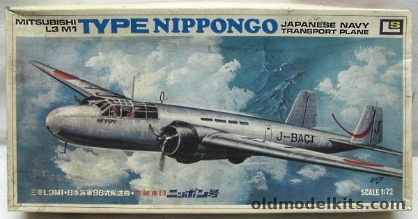 LS 1/72 Mitsubishi L3 M1 Transport (Civil Nell) - Nippon-Go Round The World Flight / Soyokaze-Go / Yamato-Go / Matukaze-Go / 1001st Aviation Corps (Navy Transport), 161-300 plastic model kit